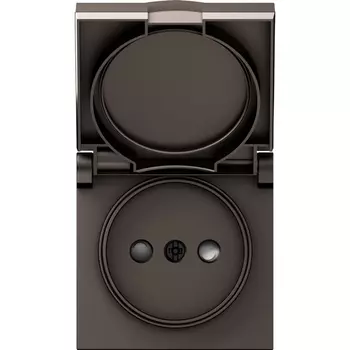 Накладка для розетки без заземления, с крышкой, 16A 250 В~, мокко Donel A07 DE43453