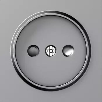 Накладка для розетки без заземления, со шторками 16A 250 В~, матовый серый Donel A07 DE21640