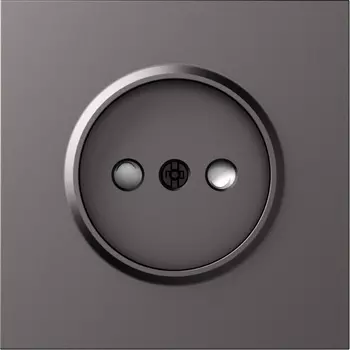 Накладка для розетки без заземления, со шторками 16A 250 В~, матовый титан Donel S08 DS21645