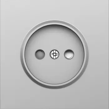 Накладка для розетки без заземления, со шторками 16A 250 В~, сталь Donel S08 DS21637