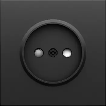 Накладка для розетки без заземления, со шторками 16A 250 В~, черный графит Donel S08 DS21657