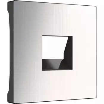 Накладка для розетки Ethernet RJ-45 и телефонной розетки RJ11 (глянцевый никель) Werkel WL02-RJ-CP (a037018)