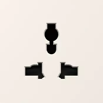 Накладка для розетки мультистандарт, со шторками 16A 250 В~, матовый кремовый Donel A07 DE11631