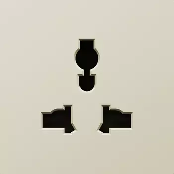 Накладка для розетки мультистандарт, со шторками 16A 250 В~, шампань Donel A07 DE11651