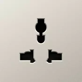 Накладка для розетки мультистандарт, со шторками 16A 250 В~, матовый кашемир Donel A07 DE11635