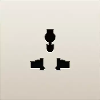 Накладка для розетки мультистандарт, со шторками 16A 250 В~, слоновая кость Donel S08 DS11655