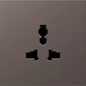 Накладка для розетки мультистандарт, со шторками 16A 250 В~, мокко Donel S08 DS11653