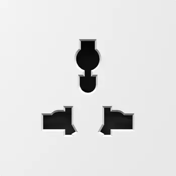 Накладка для розетки мультистандарт, со шторками 16A 250 В~, матовый белый Donel A07 DE11633