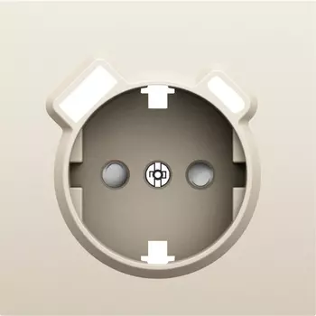 Накладка для розетки Schuko с зарядным устройством USB A+C, со шторками 16A 250В, слоновая кость Donel S08 DS22955
