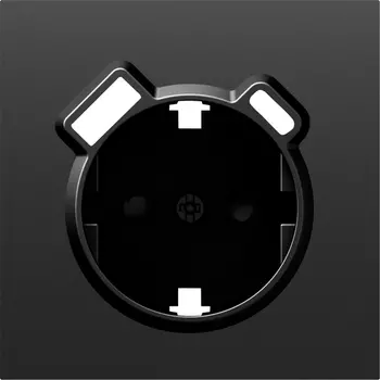 Накладка для розетки Schuko с зарядным устройством USB A+C, со шторками 16A 250В, черный графит Donel S08 DS22957