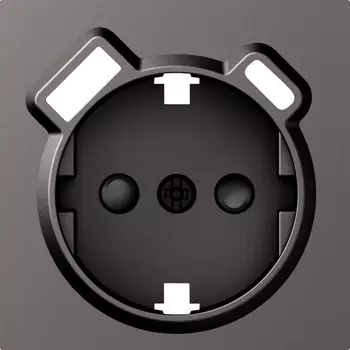 Накладка для розетки Schuko с зарядным устройством USB A+C, со шторками 16A 250В, матовый титан Donel A07 DE22945