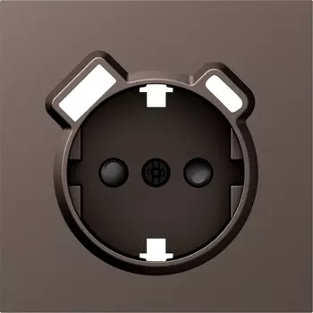 Накладка для розетки Schuko с зарядным устройством USB A+C, со шторками 16A 250В, мокко Donel S08 DS22953