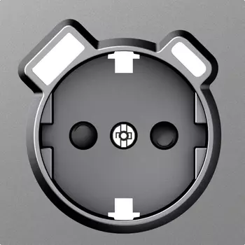 Накладка для розетки Schuko с зарядным устройством USB A+C, со шторками 16A 250В, сталь Donel A07 DE22937
