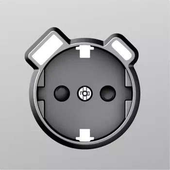 Накладка для розетки Schuko с зарядным устройством USB A+C, со шторками 16A 250В, сталь Donel S08 DS22937