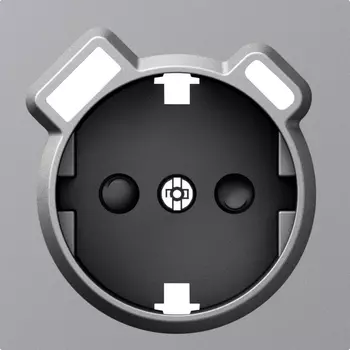 Накладка для розетки Schuko с зарядным устройством USB A+C, со шторками 16A 250В, матовый серый Donel A07 DE22940