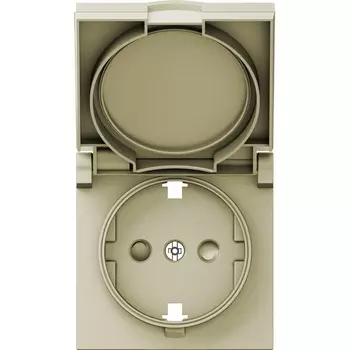 Накладка для розетки Schuko с заземлением, с крышкой, 16A 250 В~, шампань Donel A07 DE45451