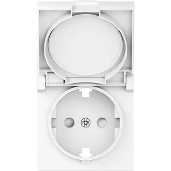 Накладка для розетки Schuko с заземлением, с крышкой, 16A 250 В~, глянцевый белый Donel A07 DE45403