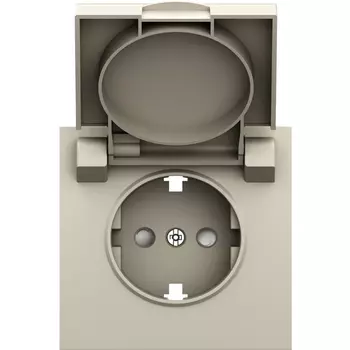 Накладка для розетки Schuko с заземлением, с крышкой, 16A 250 В~, слоновая кость Donel S08 DS45455