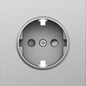 Накладка для розетки Schuko с заземлением, со шторками 16A 250 В~, сталь Donel S08 DS22037