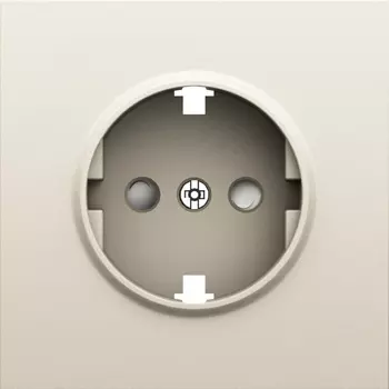 Накладка для розетки Schuko с заземлением, со шторками 16A 250 В~, слоновая кость Donel S08 DS22055