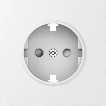 Накладка для розетки Schuko с заземлением, со шторками 16A 250 В~, матовый белый Donel S08 DS22033