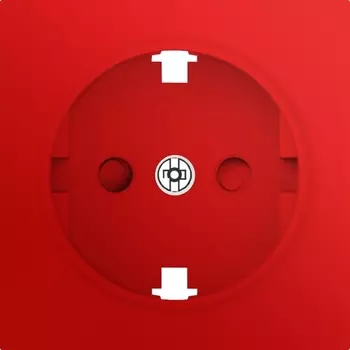 Накладка красная для розетки Schuko (чистое питание) со шторками 16A 250 В~ Donel A07 DE22060