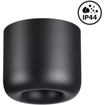 Накладной светильник влагозащищённый Novotech Lisse 359440 черный IP44 LED 10W 220V 3000K