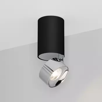 Накладной точечный светильник светодиодный SP-PLURIO-SURFACE-LONG-R77-9W Day4000 (BK-CHR, 36 deg, 230V) (Arlight, IP20 Металл, 3 года) 040380