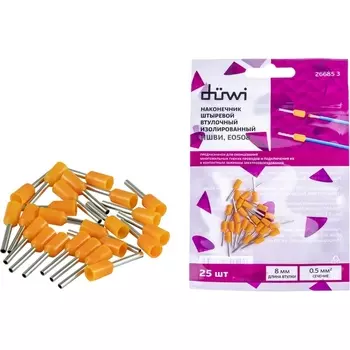 Наконечник-гильза с изолированным фланцем 25 шт. duwi 26685 3 Duwi