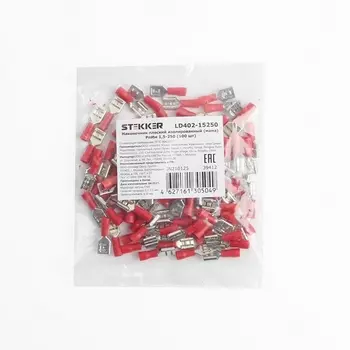 Наконечник плоский 100 шт. Stekker 39412