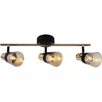 Настенно-потолочный спот Escada Brandy 684/3P 3x40Вт E14, металл/стекло, чёрный/золото
