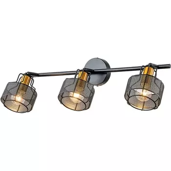 Настенно-потолочный спот Escada Zoom 1100/3A 3x40Вт E14, металл, чёрный/золото