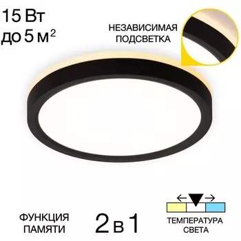 Настенно-потолочный светильник светодиодный с подсветкой Citilux Norma CL748181