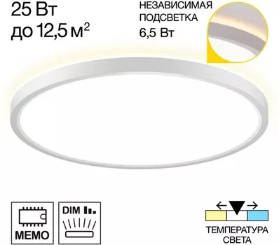 Настенно-потолочный светильник светодиодный с подсветкой Citilux Norma CL748320
