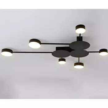 Настенно-потолочный светильник диммируемый Kink Light Фирс 2206D,19 черный Led 48W (4000K) с пультом ДУ