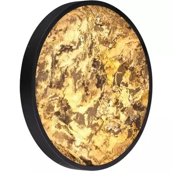 Настенно-потолочный светильник Odeon Light Bergi 5064/40L черн./серо-беж./металл/натур.камень/акрил с переключ.цветов.темпер. LED 40W 3000К/4000K/6000K