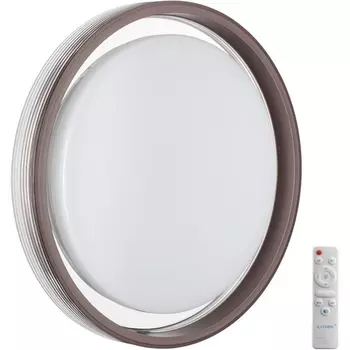Настенно-потолочный светильник Sonex 7698/DL Meden пластик/кофе/прозрачный LED 48Вт 3000-6000K пульт ДУ