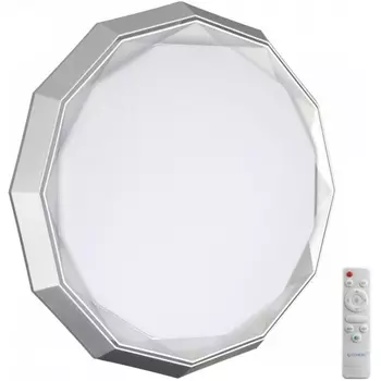 Настенно-потолочный светильник Sonex Vaxin 7671/DL пластик/белый/хром LED 48Вт 3000-6000К пульт ДУ