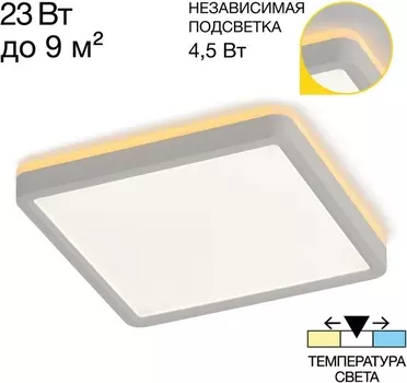 Настенно-потолочный светильник светодиодный с подсветкой IP40 Citilux Norma CL748K200