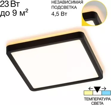 Настенно-потолочный светильник светодиодный с подсветкой IP40 Citilux Norma CL748K201