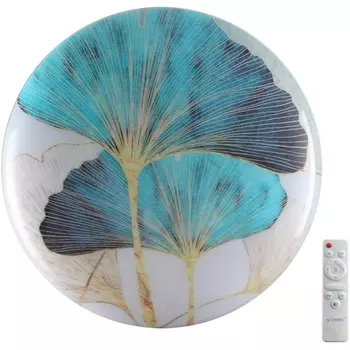 Настенно-потолочный светильник светодиодный Sonex Floren 7747/EL PALE SN пластик/белый/мульти LED 70Вт 3000-6000К D480 IP43 пульт ДУ