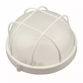Настенно-потолочный светильник UWL-R02 100W/E27 IP54 Kруг/Решетка Uniel WHITE