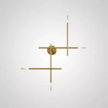 Настенное бра асимметричное Traverse Wall Gold H98 ImperiumLoft Traverse-Wall01 (207740-26)