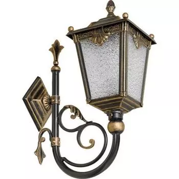 Настенный уличный фонарь под старину IP54 ковка Кузнечное дело Квадро 32-001-ЧЗ