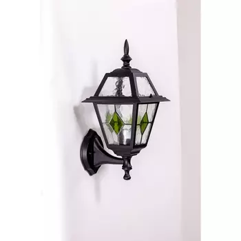 Настенный уличный фонарь lead 91101/04 lgG Bl Oasis Light FARO GLASS