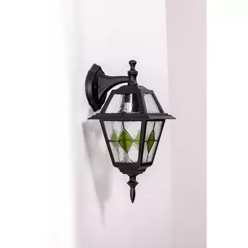 Настенный уличный фонарь lead 91102/04 lgG Bl Oasis Light FARO GLASS