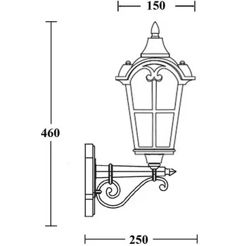 Настенный фонарь уличный Oasis Light PORTO 86101/02 Gb