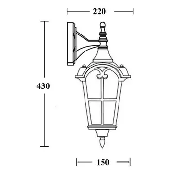 Настенный фонарь уличный Oasis Light PORTO 86102/04 GB
