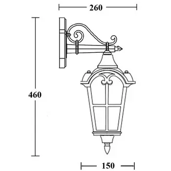 Настенный фонарь уличный Oasis Light PORTO 86102/02 Gb