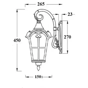 Настенный фонарь уличный Oasis Light PORTO 86102 Gb